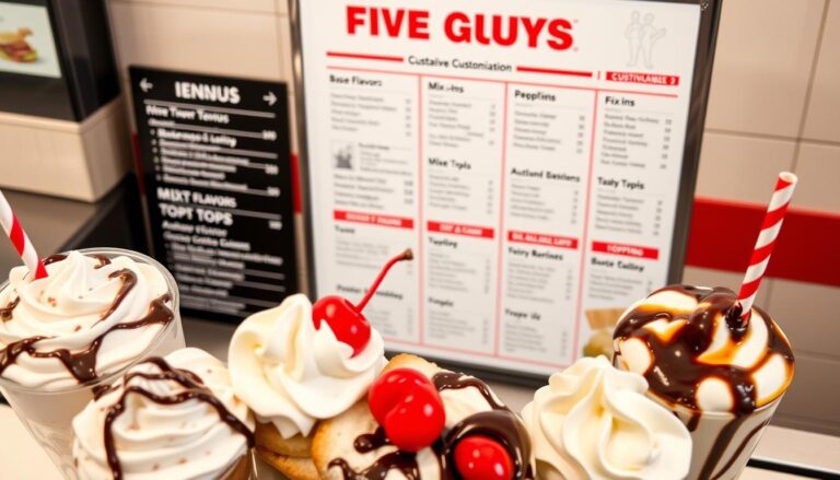 Five Guys Milkshake Menu