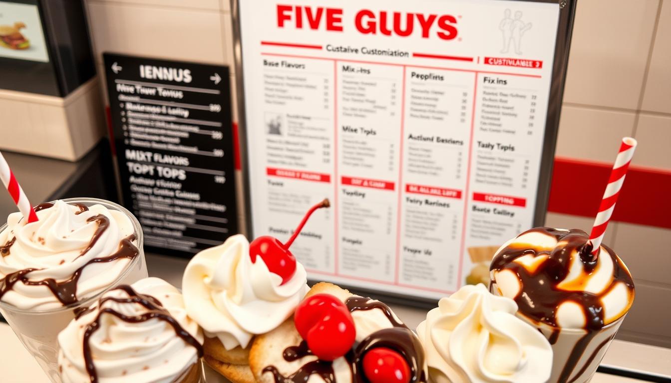 Five Guys Milkshake Menu