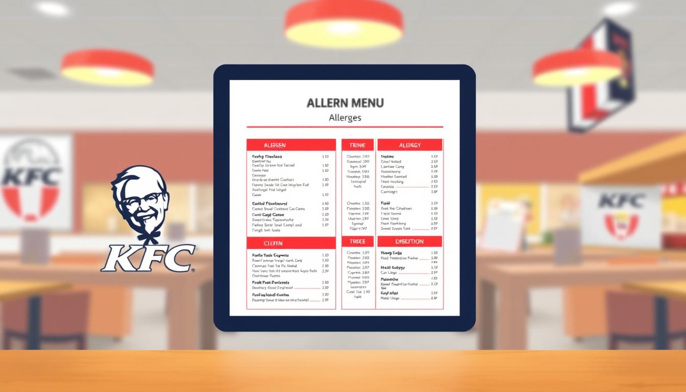 KFC Allergen Menu