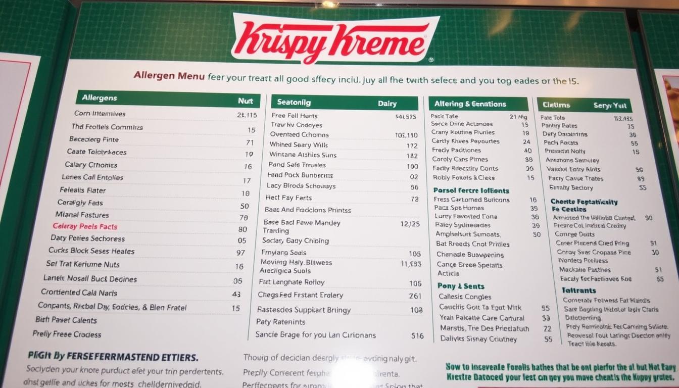 krispy kreme allergen menu