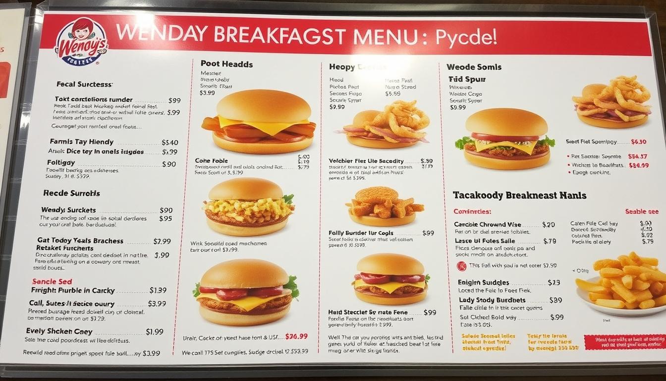 wendy's breakfast menu with prices